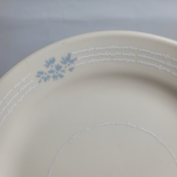 FOUR Corelle Corning Lace Bouquet Bread Plates Cream with Blue Floral Wh… - Picture 7 of 16